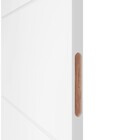 Porta de Madeira de Giro Direito e Esquerdo Branca 210x70cm Sarrafeada com Batente 14 a 22cm Vivace UV Frisada Artens