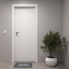 Porta de Madeira de Giro Direito e Esquerdo Branca 210x70cm Sarrafeada com Batente 7,5 a 16cm Vivace UV Lisa Artens