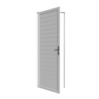 Porta Giro Filetada 0,85m X 2,15m Direita Em Alumínio Branco