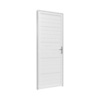 Porta Giro Filetada 0,85m X 2,15m Esquerda Em Alumínio Branco