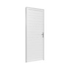 Porta Giro Filetada 0,95m X 2,15m Direita Em Alumínio Branco