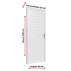 Porta Giro Filetada 0,95m X 2,15m Direita Em Alumínio Branco