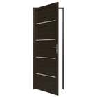 Porta Giro Filetada 0,95m X 2,15m Esquerda Em Alumínio Bronze