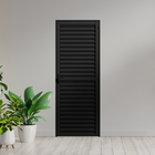 Porta Giro Laminada 0,75m X 2,15m Esquerda Em Alumínio Preto