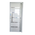 Porta Giros Sala Alumínio Branco 210x80lambril C/vidro Esquer