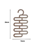 Porta Gravatas Cabide 8 Lugares Mdf 3mm Natural