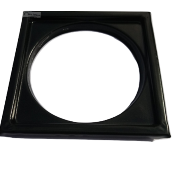 Porta Grelha De Aço Inox Preto 15x15 Caixilho