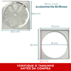 Porta Grelha De Plástico E Ralo Grelha Inox Quadrado 10x10 Ki