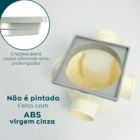 Porta Grelha De Plástico E Ralo Grelha Inox Quadrado 10x10 Ki