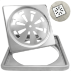 Porta Grelha E Ralo 10x10 Inox Kit Caixilho Suporte Com Ralo