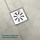 Porta Grelha E Ralo 10x10 Inox Kit Caixilho Suporte Com Ralo