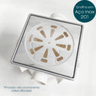 Porta Grelha E Ralo 15x15 Inox Kit Caixilho Suporte Com Ralo