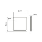 Porta Grelha Linear Elleve Quadrado 5573 10x10 Grafite