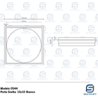 Porta Grelha Quadrada Branca Para Caixa Sifonada 100mm - Krona