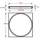 Porta Grelha Quadrada Branca Para Caixa Sifonada 100mm - Krona