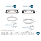 Porta Grelha Quadrada Inox 150mm