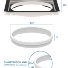 Porta Grelha Quadrado 10cm - 292105