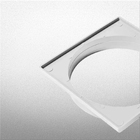 Porta Grelha Quadrado 10x10cm Cinza Platina Psai