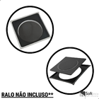 Porta Grelha Quadrado 15x15cm Preto Fosco