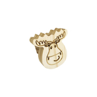 Porta Guardanapo Anel Alce Natalino Madeira Pinus 4 Peças