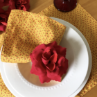 Porta Guardanapo Botão De Rosa Colombiana (vermelho) - 4 Unid