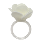 Porta Guardanapo Botão De Rosa Eva (branco Neve) - 4 Unidades