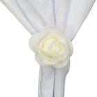 Porta Guardanapo Botão De Rosa Eva (branco Neve) - 4 Unidades