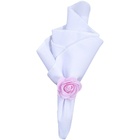 Porta Guardanapo Botão De Rosa Eva (rosa) - 4 Unids