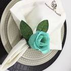 Porta Guardanapo Botão De Rosa Tiffany - 4 Unidades