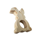 Porta Guardanapo Coelho Pascoa Orelhas Levantadas Madeira Pin