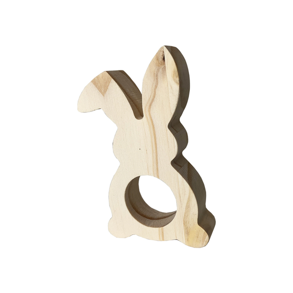Porta Guardanapo Coelho Pascoa Orelhas Levantadas Madeira Pin