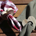 Porta Guardanapo Coração De Madeira Pinus Natural