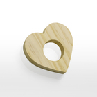 Porta Guardanapo Coração De Madeira Pinus Natural