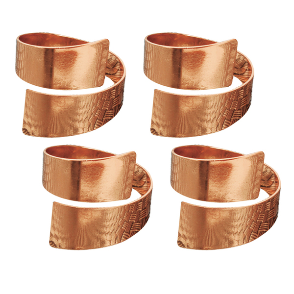 Porta Guardanapo Curvo Rose Gold 4 Peças