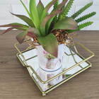 Porta Guardanapo De Mesa Dourado Com Espelho Suporte Para Gua