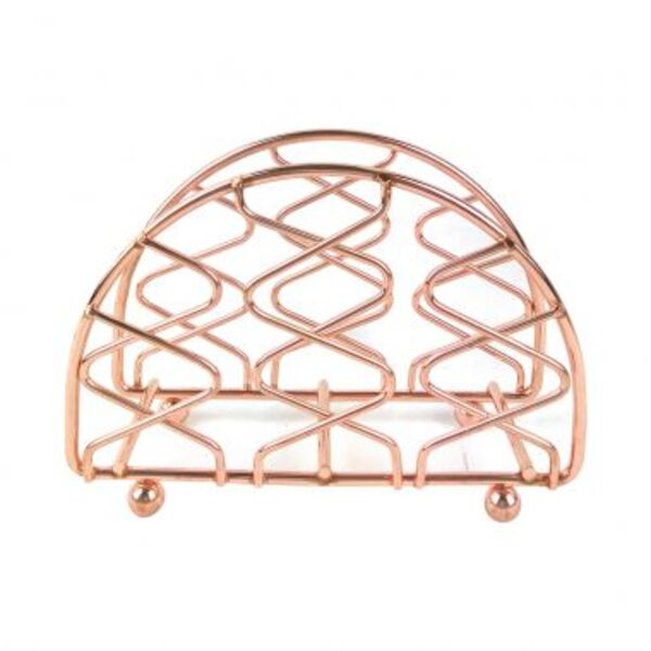 Porta Guardanapo De Metal Cobre 13cm X 5cm X 9 5cm