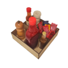 Porta Guardanapo E Sachê Em Mdf - Kit 10 Unidades