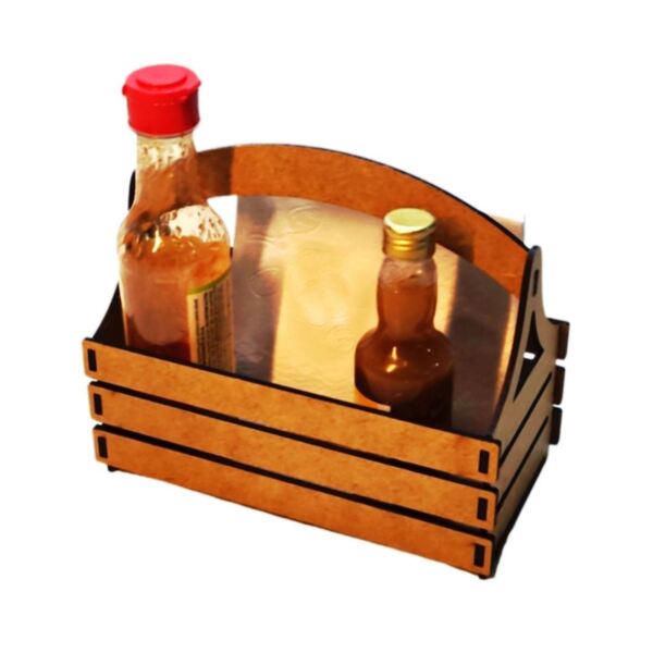 Porta Guardanapo E Sachê Em Mdf - Kit 5 Unidades