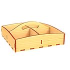 Porta Guardanapo E Sachê Em Mdf - Kit 5 Unidades