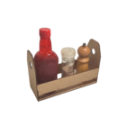 Porta Guardanapo E Sachê Em Mdf - Kit 5 Unidades