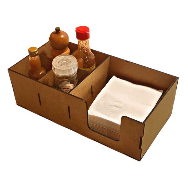 Porta Guardanapo E Temperos Em Mdf - Kit 5 Unidades
