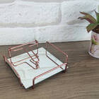 Porta Guardanapo Espelhado Com Peso 18x18cm Suporte Aparador