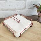 Porta Guardanapo Espelhado Com Peso 18x18cm Suporte Aparador