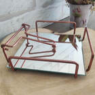 Porta Guardanapo Espelhado Com Peso 18x18cm Suporte Aparador