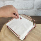 Porta Guardanapo Espelhado Com Peso 18x18cm Suporte Aparador