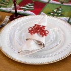 Porta Guardanapo Feliz Natal Mdf Vermelho 5 5x8cm - D'rossi