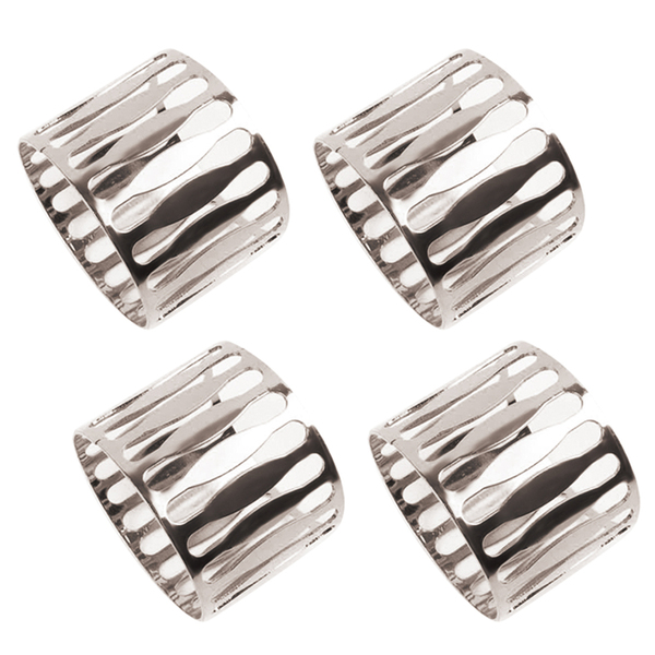 Porta Guardanapo Inox Prata 4 Peças | Leroy Merlin