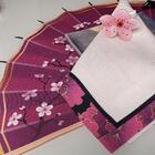 Porta Guardanapo Leque Rosa Cerejeira - Acrílico A Laser