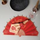 Porta Guardanapo Leque Vermelho Dragão - Acrílico A Laser