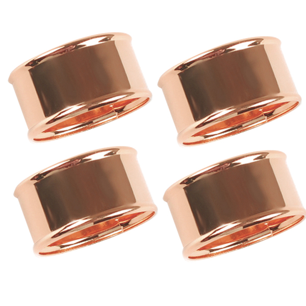 Porta Guardanapo Liso Rose 4 Peças